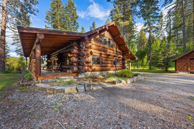 131 Mccaffery Lookout Trl, Bigfork, MT 59911 - view of home's exterior with log exterior