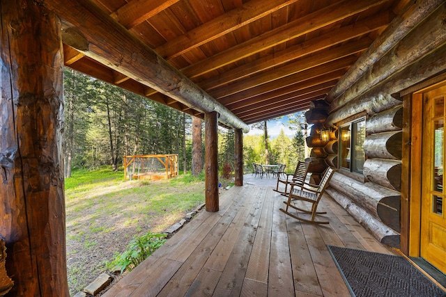 131 Mccaffery Lookout Trl, Bigfork, MT 59911 - view of wooden terrace