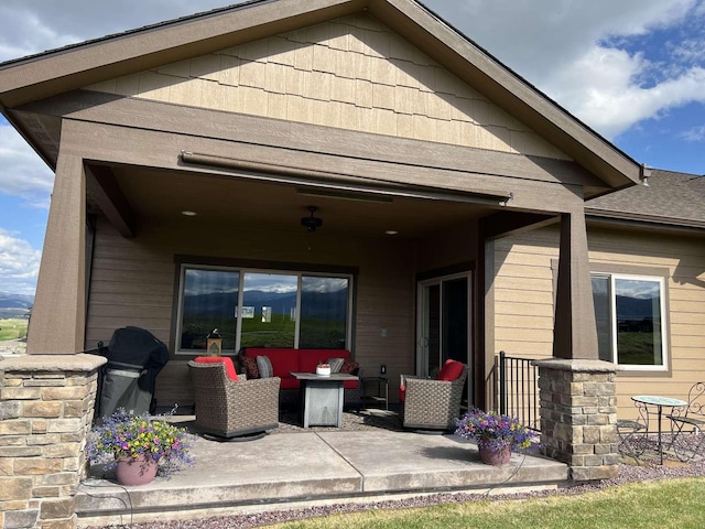2669 Bunkhouse Pl, Missoula, MT 59808 - back of house with a patio area and an outdoor hangout area