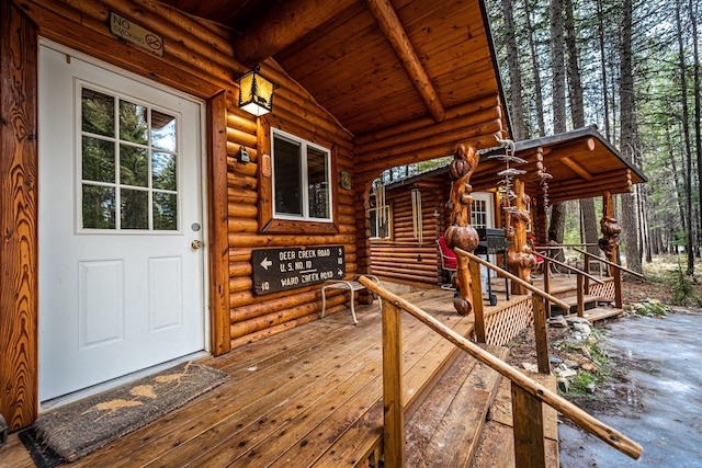 204 Cougar Meadow Dr, Saint Regis, MT 59866 - view of wooden porch