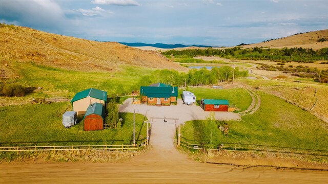 34 Outlaw Trl, Anaconda, MT 59711 - aerial view of sparsely populated area with a mountain backdrop