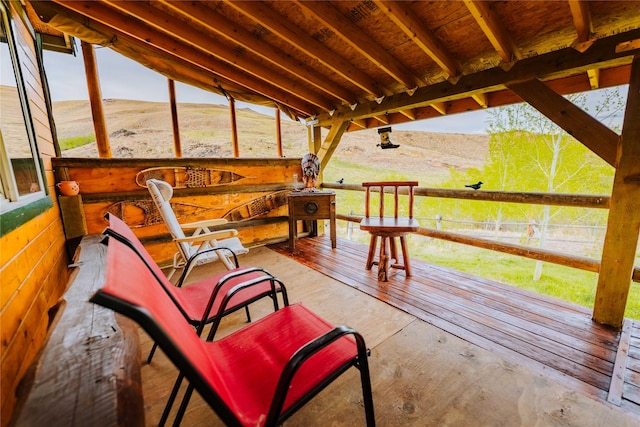 34 Outlaw Trl, Anaconda, MT 59711 - wooden terrace with a view of rural / pastoral area