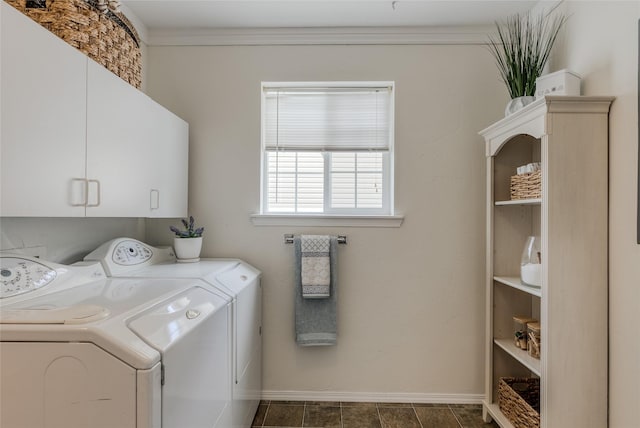 115 River Glen Ct, Kalispell, MT 59901 - washroom featuring washer and dryer, baseboards, and cabinet space