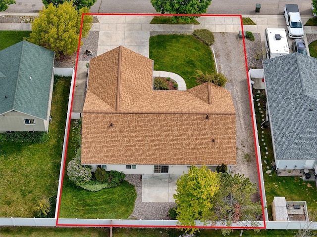 115 River Glen Ct, Kalispell, MT 59901 - view from above of property with property parcel outlined