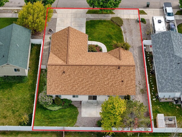 115 River Glen Ct, Kalispell, MT 59901 - view from above of property with property boundaries highlighted