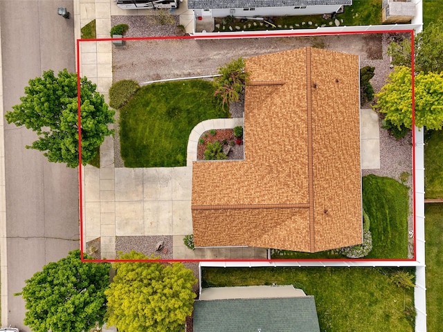 115 River Glen Ct, Kalispell, MT 59901 - view from above of property featuring property parcel outlined