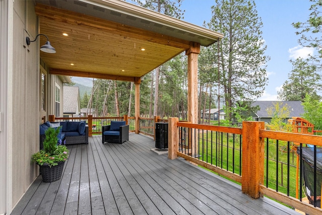 11515 Ninebark Way, Missoula, MT 59802 - wooden deck featuring outdoor lounge area