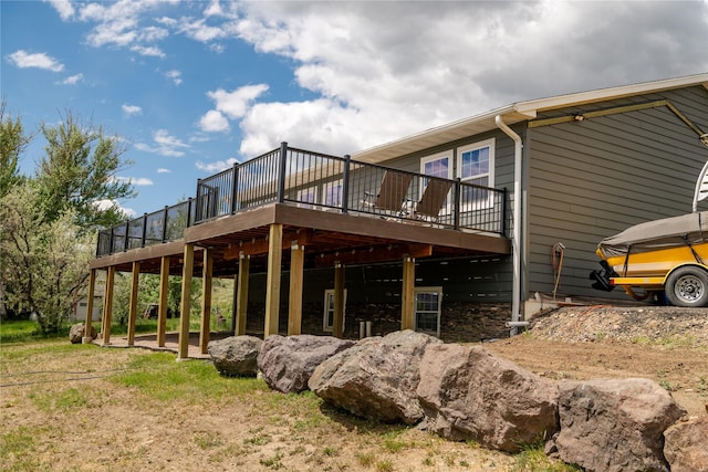 1610 Maple Dr, Fort Benton, MT 59442 - rear view of property with a deck