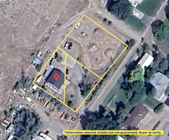 1610 Maple Dr, Fort Benton, MT 59442 - map / location with property boundaries highlighted