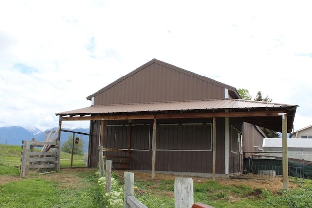 34575 Gunlock Rd, Charlo, MT 59824 - view of outdoor structure featuring an exterior structure and a mountain view