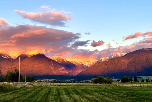34575 Gunlock Rd, Charlo, MT 59824 - view of mountain background featuring rural landscape and a pastoral area