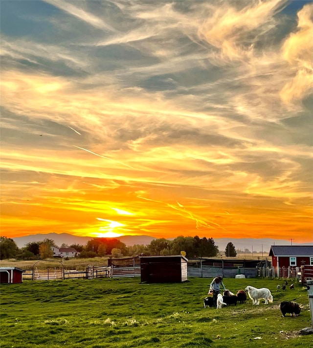 34575 Gunlock Rd, Charlo, MT 59824 - view of home's community with an outdoor structure and a view of rural / pastoral area