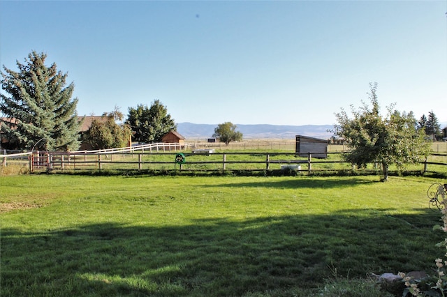 34575 Gunlock Rd, Charlo, MT 59824 - view of yard featuring a rural view and a mountain view