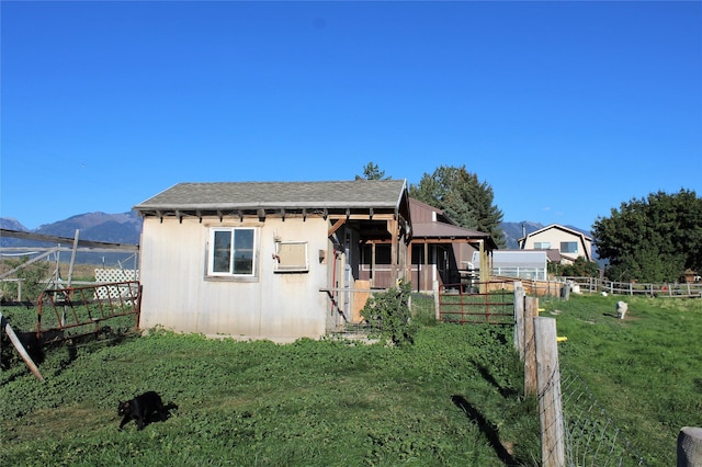 34575 Gunlock Rd, Charlo, MT 59824 - view of front of home with roof with shingles and a mountain view