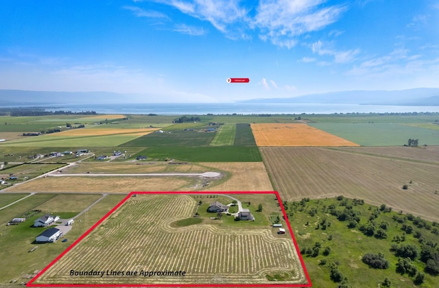 1221 Majestic View Ln, Kalispell, MT 59901 - view of rural area featuring extensive farmland and property parcel outlined