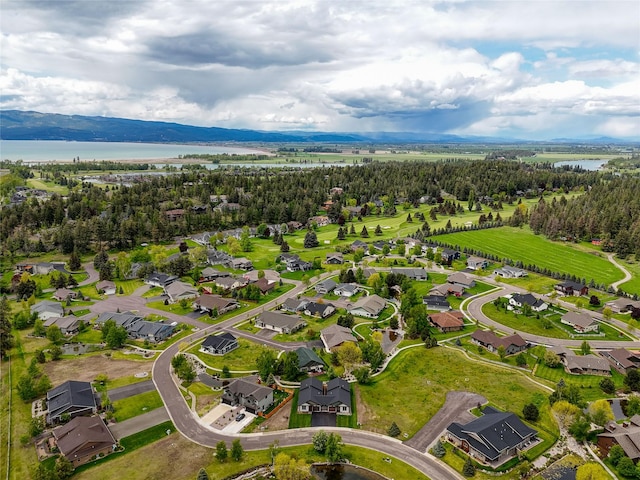 1050 Mill Creek Dr, Bigfork, MT 59911 - aerial perspective of suburban area with a nearby body of water