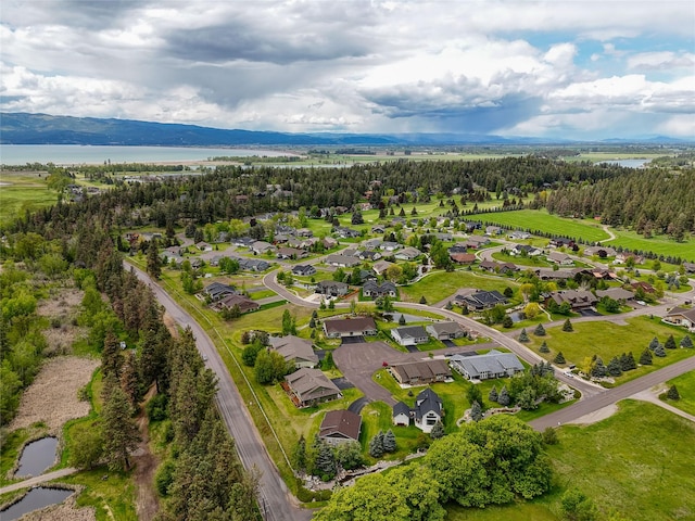 1050 Mill Creek Dr, Bigfork, MT 59911 - aerial view of residential area with a nearby body of water