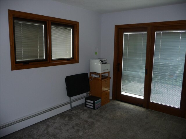 3115 8th Ave N, Great Falls, MT 59401 - living area featuring carpet and baseboard heating