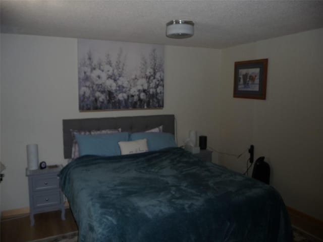 3115 8th Ave N, Great Falls, MT 59401 - bedroom featuring wood finished floors, a textured ceiling, and baseboards