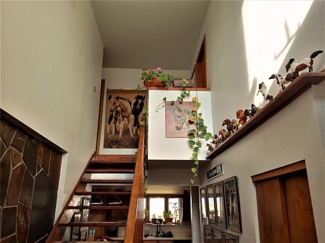 314 4th Ave NE, Cut Bank, MT 59427 - stairs with a high ceiling