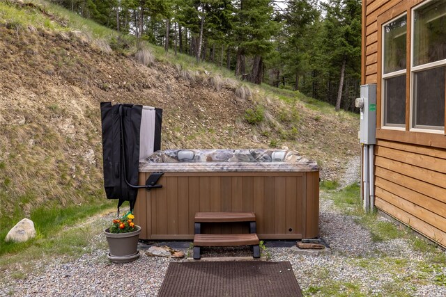 217 Forest Ridge Trl, Kila, MT 59920 - view of yard with a hot tub