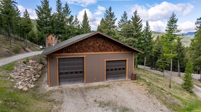217 Forest Ridge Trl, Kila, MT 59920 - detached garage featuring a mountain view