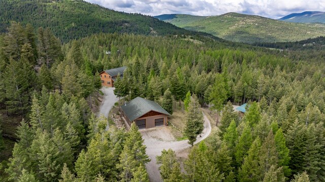 217 Forest Ridge Trl, Kila, MT 59920 - view from above of property with a forest and a mountain backdrop
