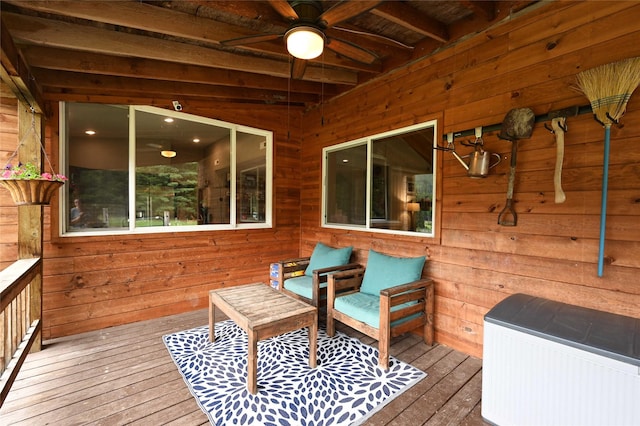 2 Cedar Grove Ln, Noxon, MT 59853 - deck with a ceiling fan
