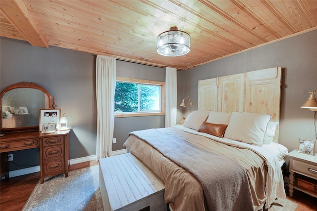 2 Cedar Grove Ln, Noxon, MT 59853 - bedroom featuring wooden ceiling and wood finished floors