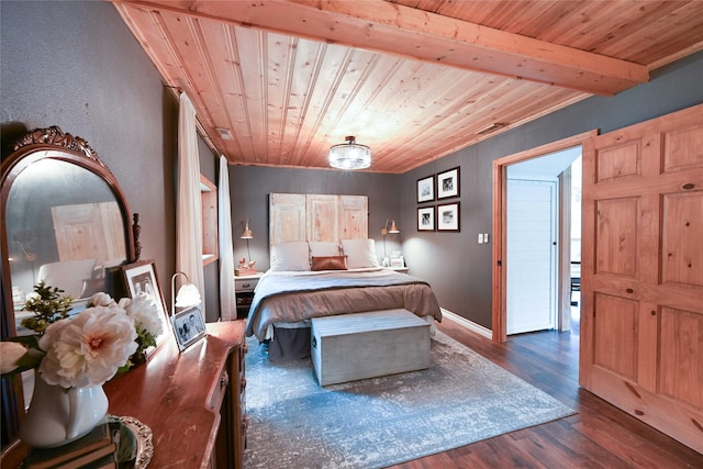 2 Cedar Grove Ln, Noxon, MT 59853 - bedroom featuring wood ceiling and wood finished floors