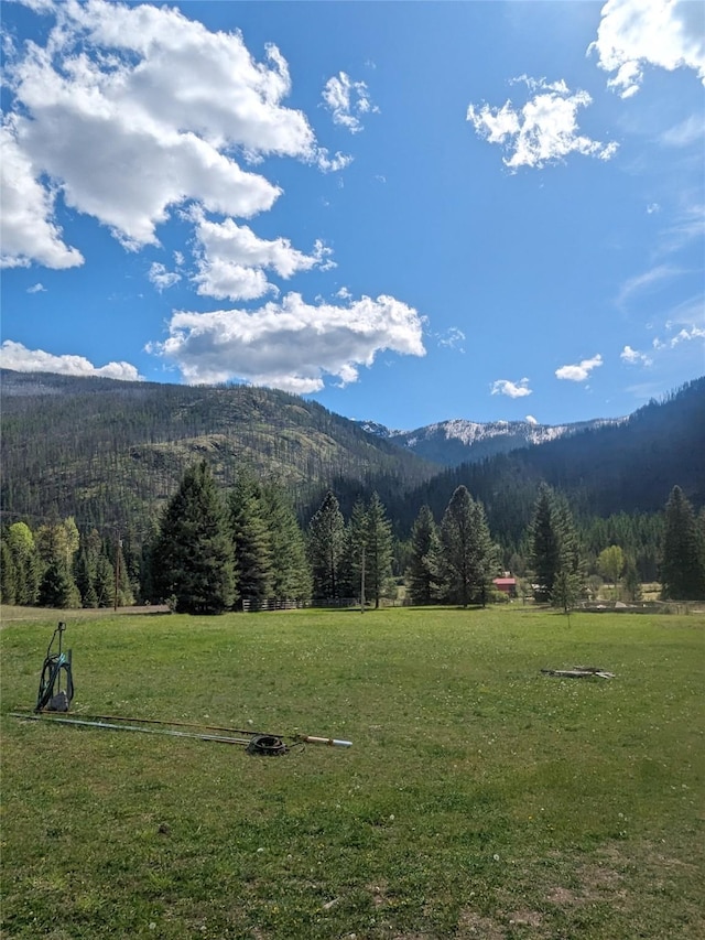 2 Cedar Grove Ln, Noxon, MT 59853 - mountain view featuring a heavily wooded area