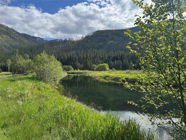2 Cedar Grove Ln, Noxon, MT 59853 - view of mountain backdrop with a heavily wooded area and a large body of water