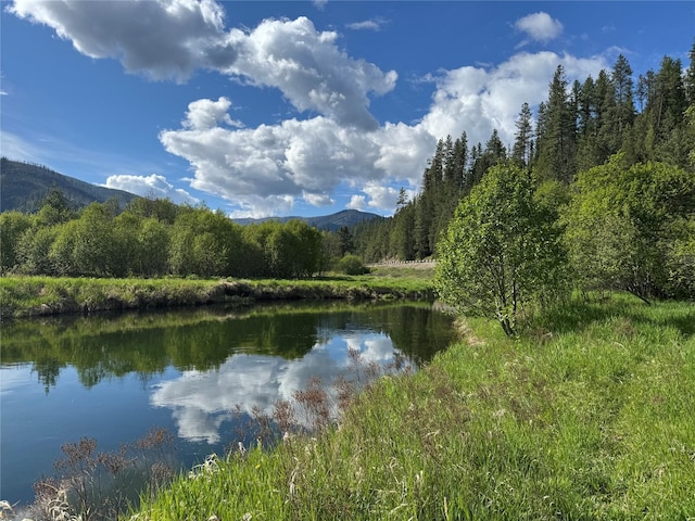 2 Cedar Grove Ln, Noxon, MT 59853 - water view featuring a mountain backdrop
