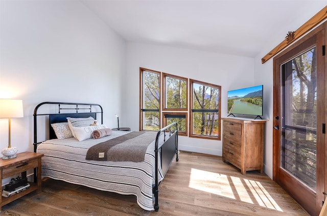550 Talbot Rd, Columbia Falls, MT 59912 - bedroom with wood finished floors, multiple windows, and baseboards