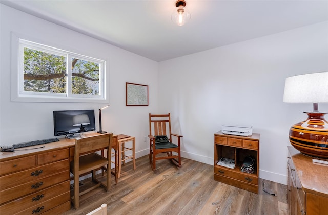 550 Talbot Rd, Columbia Falls, MT 59912 - office area with light wood-style flooring and baseboards