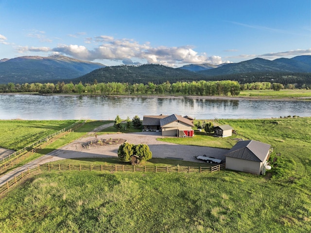 17 River Runs Ct, Plains, MT 59859 - water view featuring a mountainous background and rural landscape
