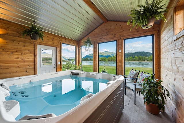 17 River Runs Ct, Plains, MT 59859 - sunroom / solarium with a jacuzzi and a water view