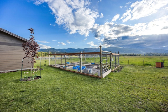 17 River Runs Ct, Plains, MT 59859 - view of yard with a garden, a mountain view, and a view of rural / pastoral area