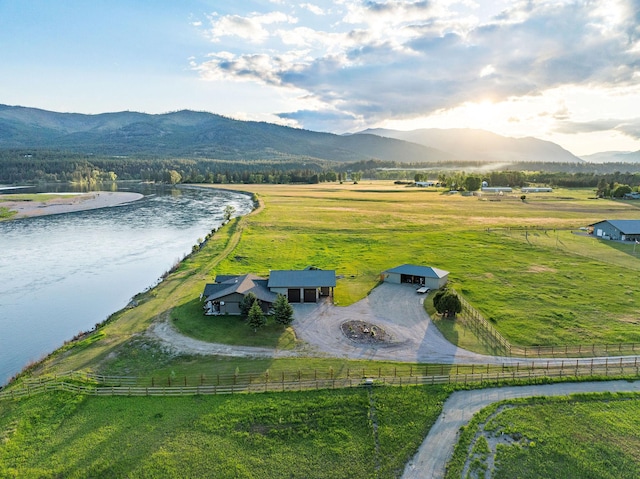 17 River Runs Ct, Plains, MT 59859 - view of mountain backdrop with rural landscape, a pastoral area, and a large body of water