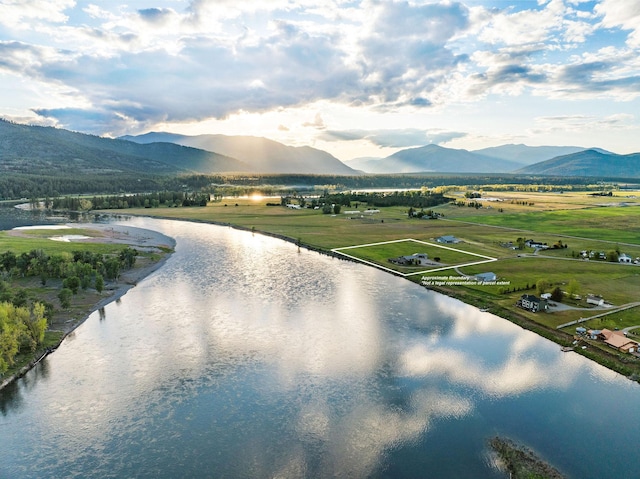 17 River Runs Ct, Plains, MT 59859 - drone / aerial view of a water and mountain view