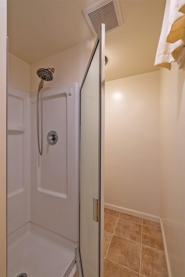 925 Hollins Ave, Helena, MT 59601 - full bath with a stall shower, baseboards, and tile patterned flooring