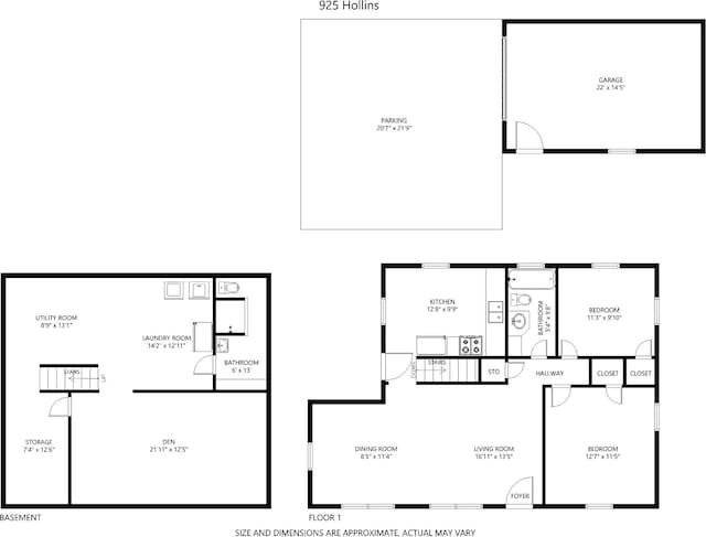 925 Hollins Ave, Helena, MT 59601 - property floor plan
