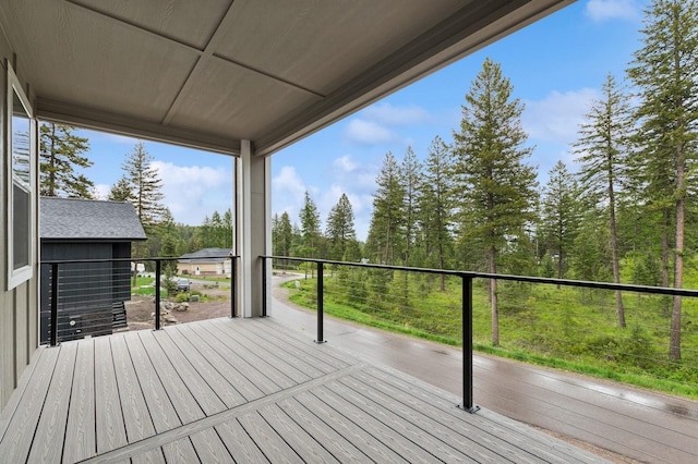 323 Skookum Rd, Lakeside, MT 59922 - view of wooden deck