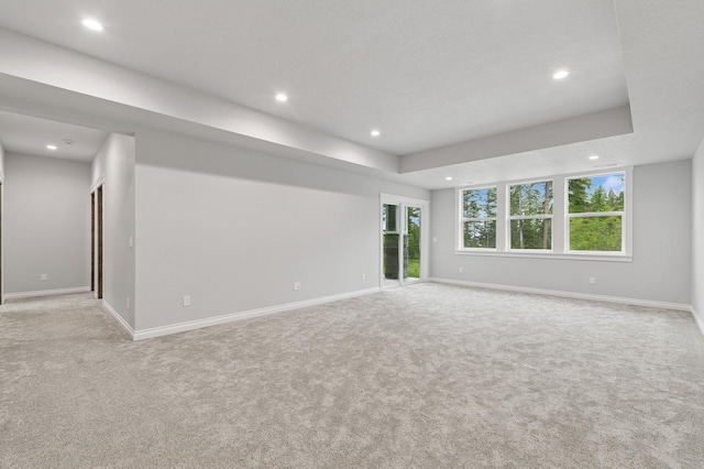323 Skookum Rd, Lakeside, MT 59922 - empty room with recessed lighting, light carpet, and baseboards