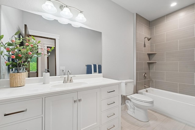 323 Skookum Rd, Lakeside, MT 59922 - bathroom with vanity, toilet, and shower / bath combination