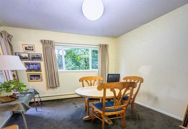 951 Ronald Ave Unit 410, Missoula, MT 59801 - dining area featuring a baseboard heating unit and carpet flooring