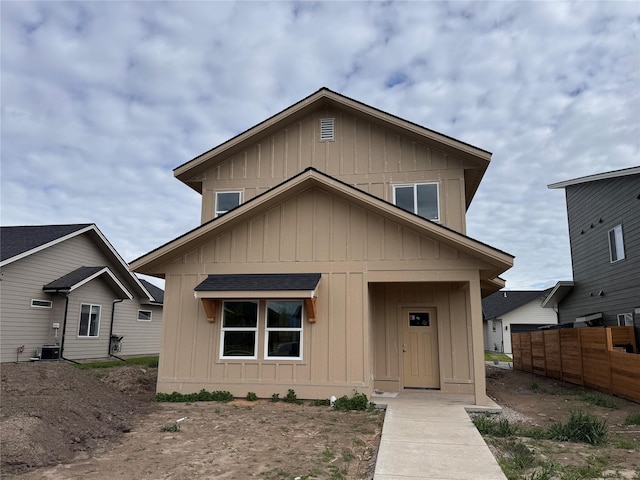 705 Xavier Rd, Kalispell, MT 59901 - view of front of house featuring board and batten siding and central air condition unit