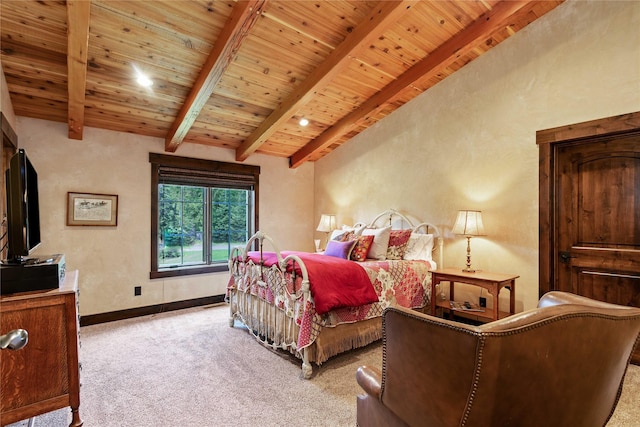 380 Haskill Basin Rd, Whitefish, MT 59937 - carpeted bedroom featuring wooden ceiling