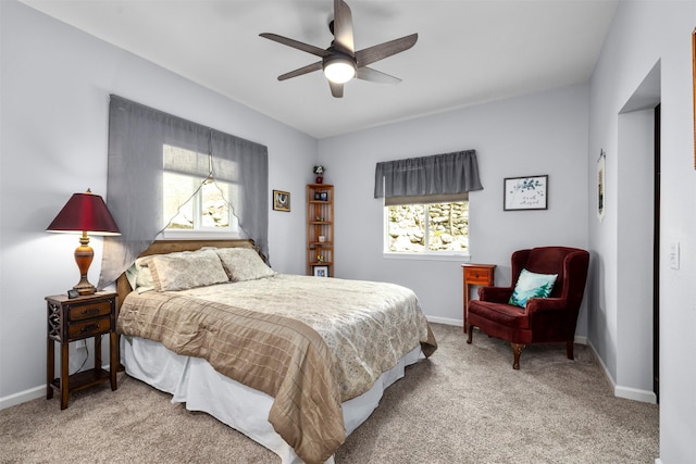 100 Rimini Rd, Lakeside, MT 59922 - carpeted bedroom featuring baseboards and ceiling fan