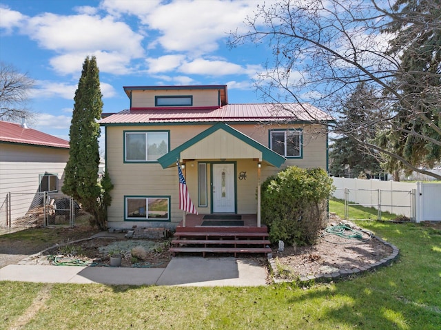 1509 Eagle Dr, Kalispell, MT 59901 - view of front of property with a gate and metal roof